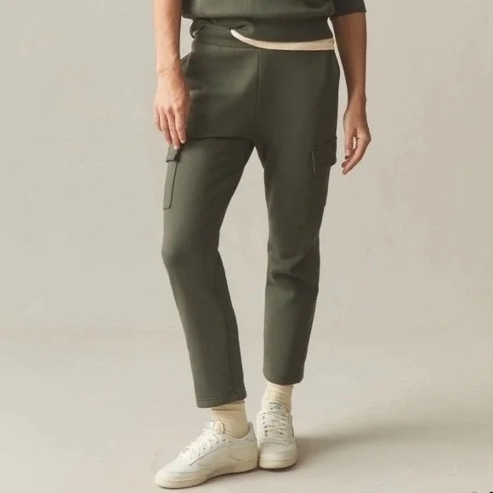 American Giant Cargo Sweatpant Womens XS Green Cotton Elastic Waist Straight Leg